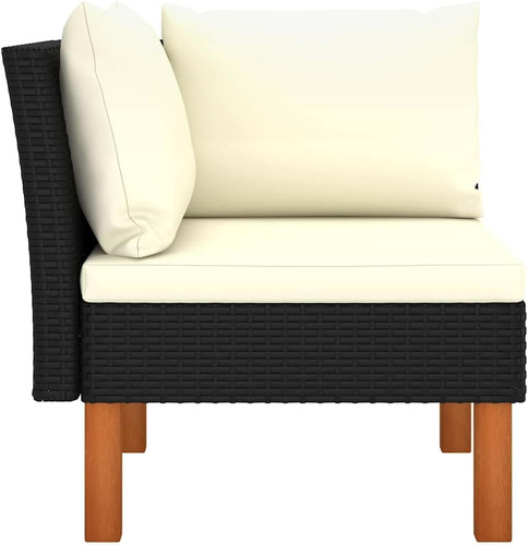 Corner sofa with rattan - pe,