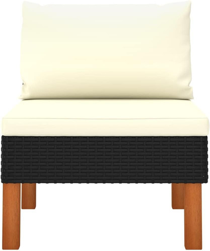 Middle sofa with rattan - with, pe
