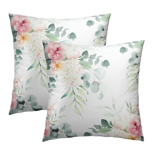 Set 18x18 green leaf - set,